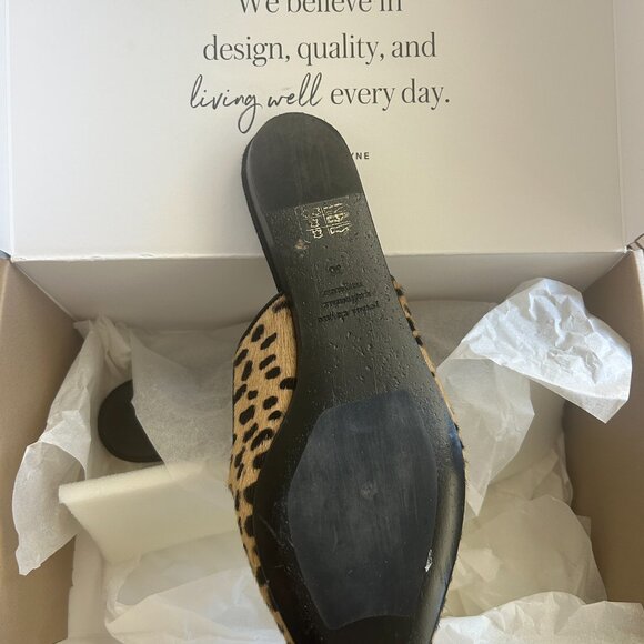 Jenni Kayne Pony Hair Cheeatah Mules Size 38 BARELY WORN (2-3 times) - Picture 2 of 3